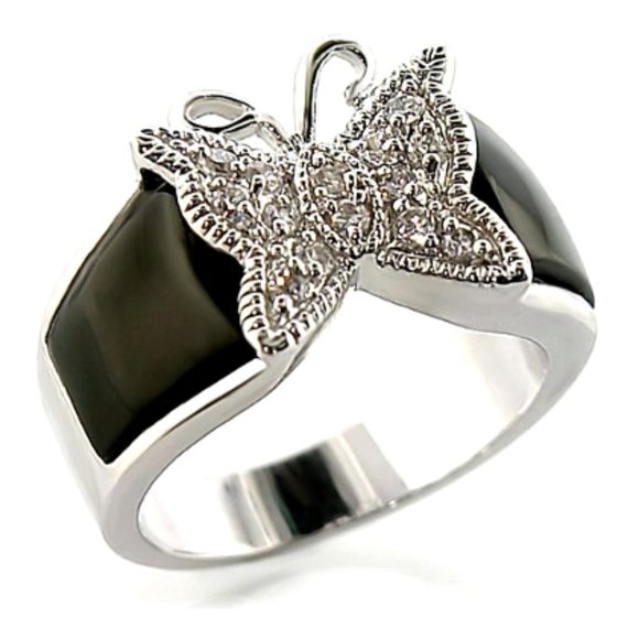 "Belizia" Butterfly Zirconia Gemstone Ring - Picture 1 of 4